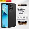 IPhone 13 Case, Apple 13 Protective Cover, Skin-Friendly Liquid Silicone Magnetic Full Camera Protection Soft Case, Midnight Black