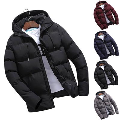 Jaqueta masculina primavera e outono tendência casual zíper jaqueta com capuz