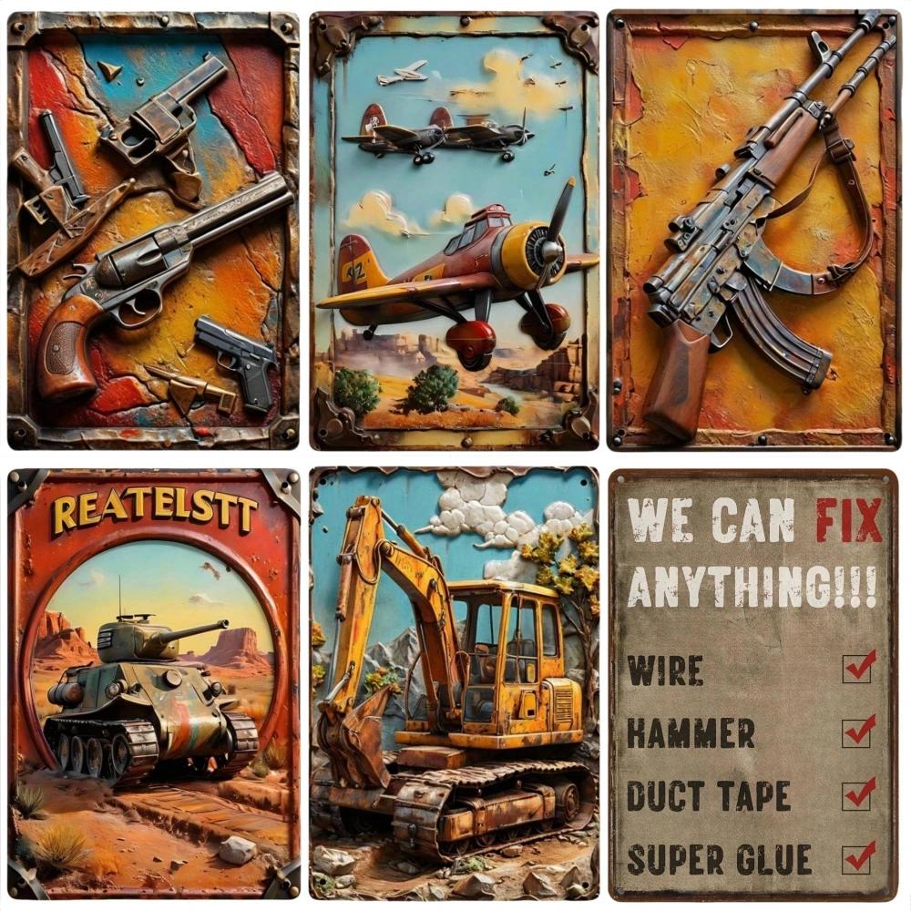 Vintage-Plakate im alten Stil mit LKW-Zug, Metallblechschilder, dekorative Teller für Club, Männerhöhle, Bar, Hotel, Café, Wanddekoration