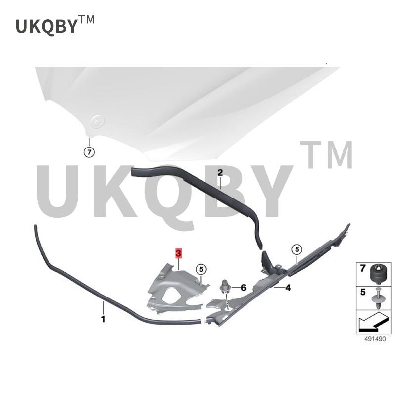 X3G 01X 3M4 0iX B58 X3G 01X 320 iB4 8X3 G01 X32 0i1 6 Cover plate engine compartment upper part Front cover seal