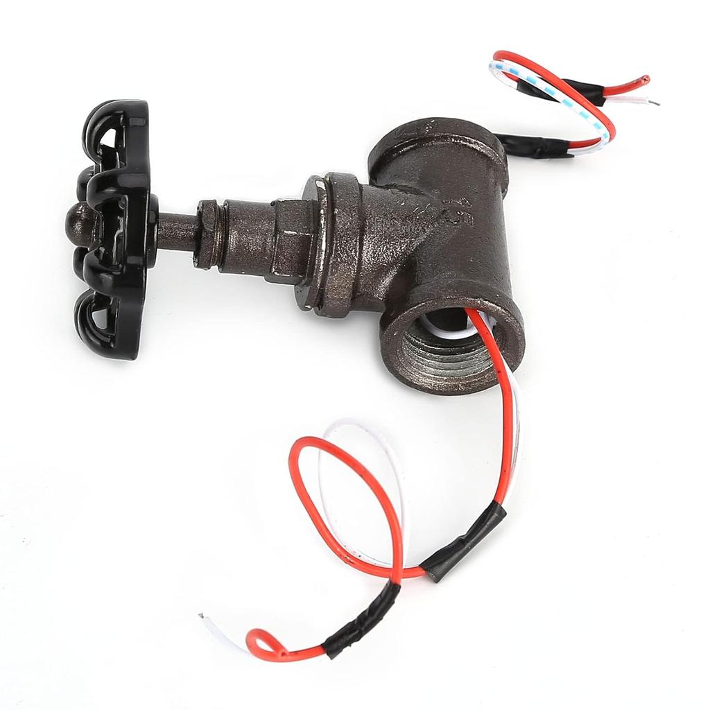 Steampunk Light Switch,Vintage Iron 1.27 Centimeter Stop Valve Light Switch with Wire Light Accessories Parts,Suitable for Desk Lamp Bedroom Home