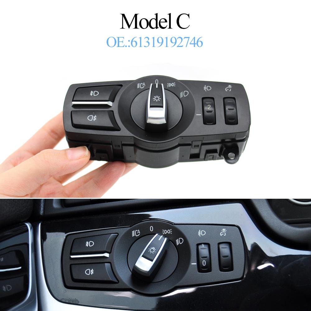 Car Headlight Switch Lamp Rotation Button Assembly For BMW 5 5GT 6 7 X3 X4 Series F10 F07 F06 F01 F25 F26 520 525 530 640 730