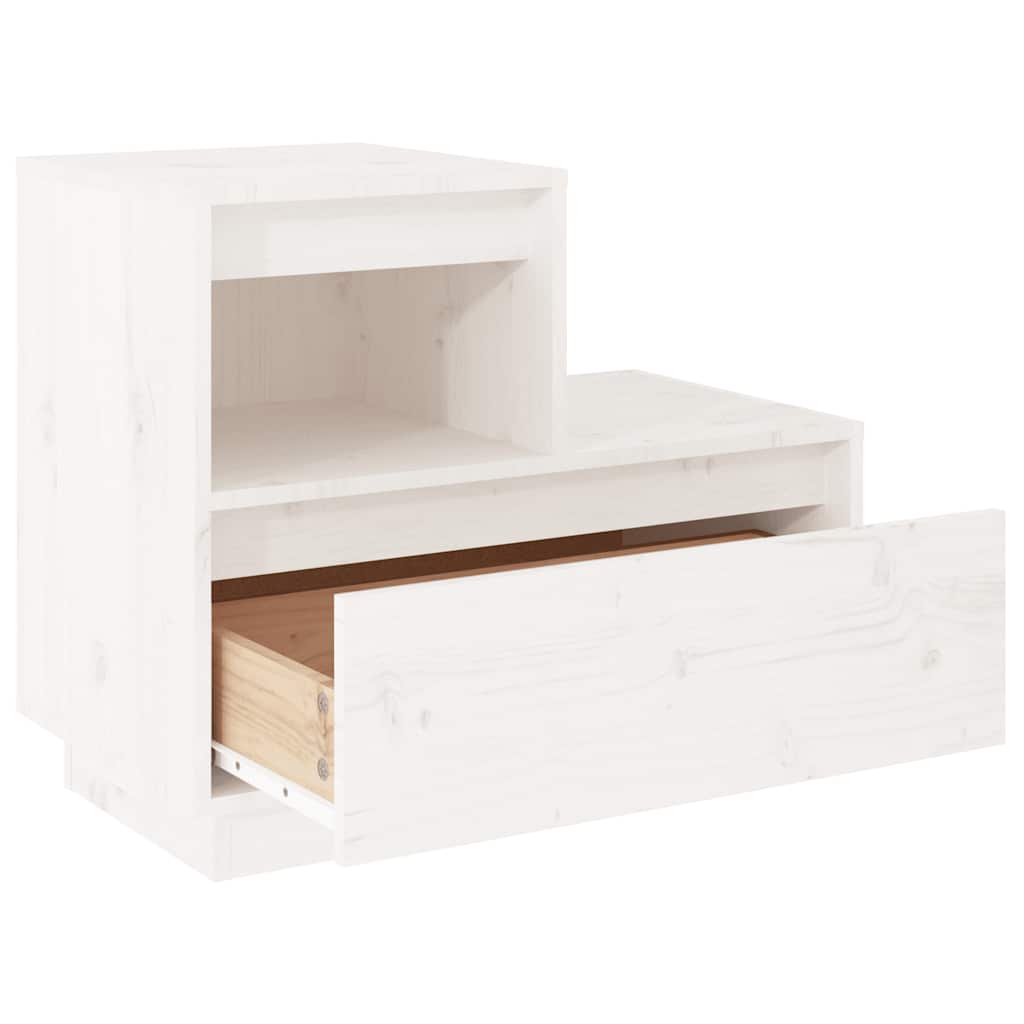 Nightstands 2 pcs White 60x34x51 cm Solid Pine Wood
