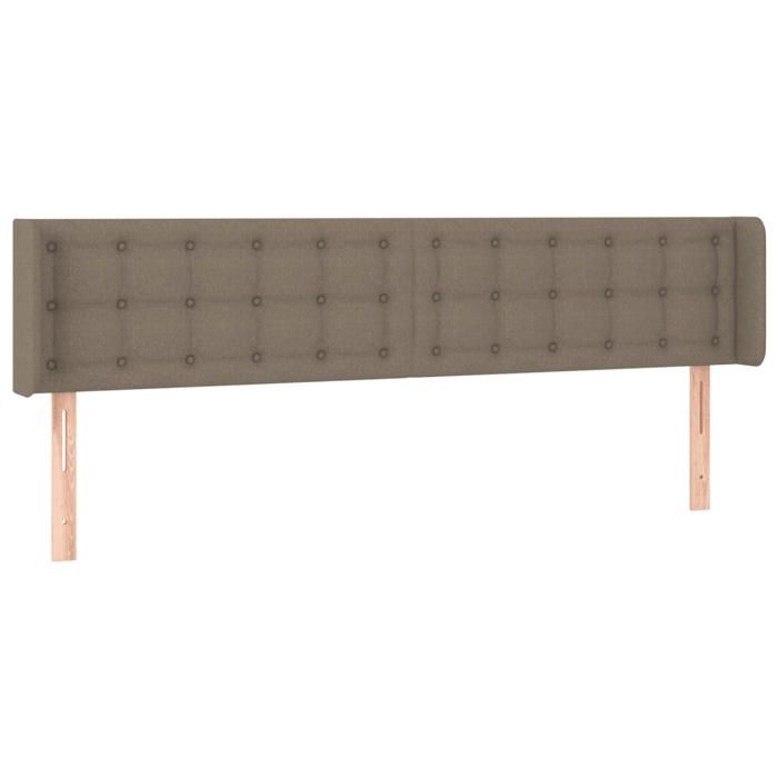 VidaXL Tête de Lit à LED Meuble de Chambre à Coucher Accessoire de Lit Double Tête de Cadre de Lit Intérieur Taupe 3123696