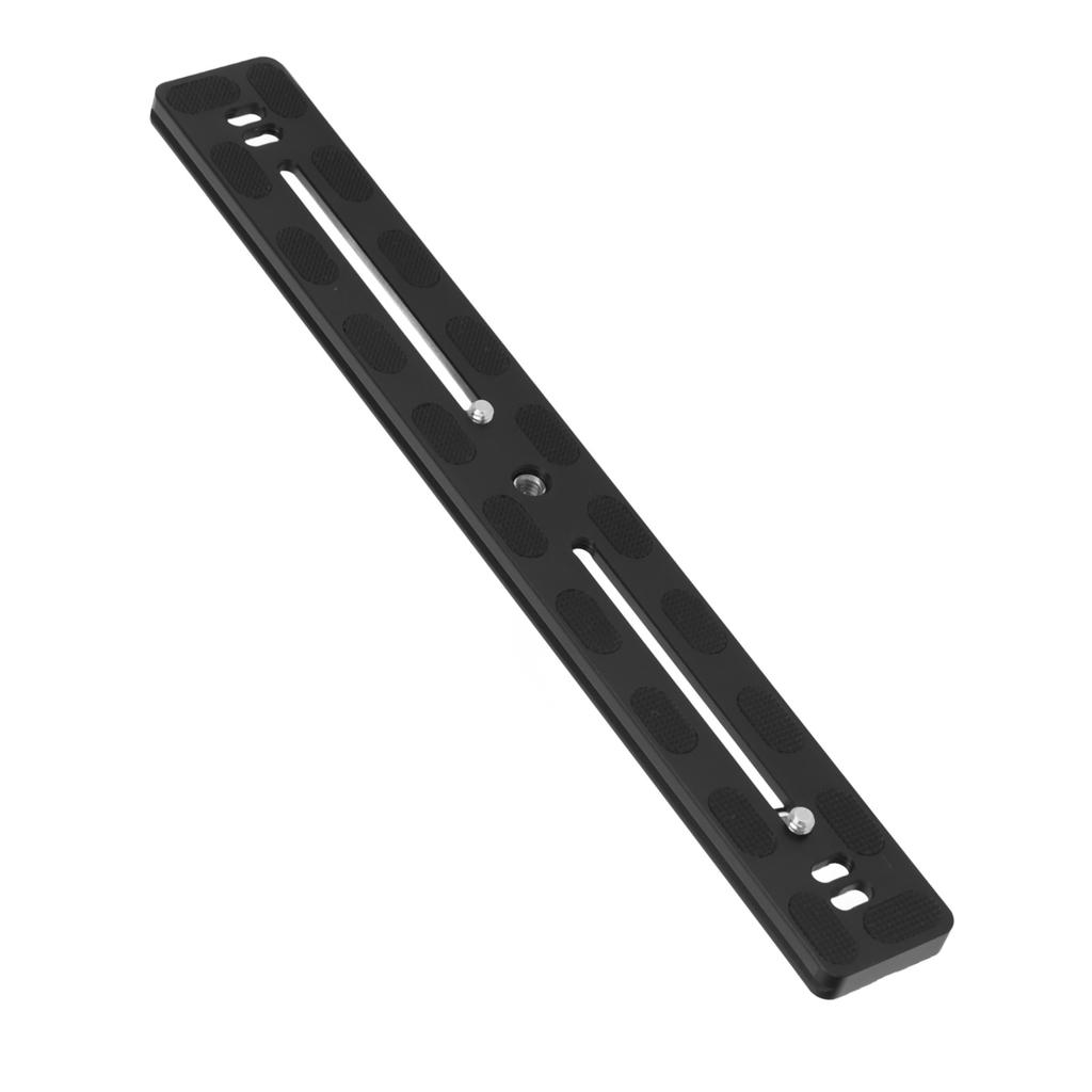 Piastra Scorrevoli su Binario a Rilascio Rapido da 30 cm in Lega di Alluminio Piastra a Rilascio Rapido per Fotocamere DSLR con Foro Filettato da 1/4" 3/8" per Attacco Standard Arca