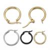 10pcs 15 20 25 40mm Earring Hooks Base Ear Ring 316L Stainless Steel Open Hoop Earrings Circle for Jewelry Making DIY Components