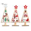 Holiday Party Table Centerpiece Wooden Tabletop Christmas Tree Decor, Hollow Xmas Ornament, Farmhouse Gift for Kids Desktop Home Decoration,