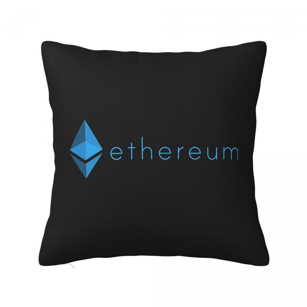 ETH Coin Logo Square Pillowcase Cushion Cover Pillow Case Throw Pillow Cover for Home Sofa Living Room