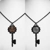 Cross-Border Gothic Hecate Goddess Black Glass Key Necklace