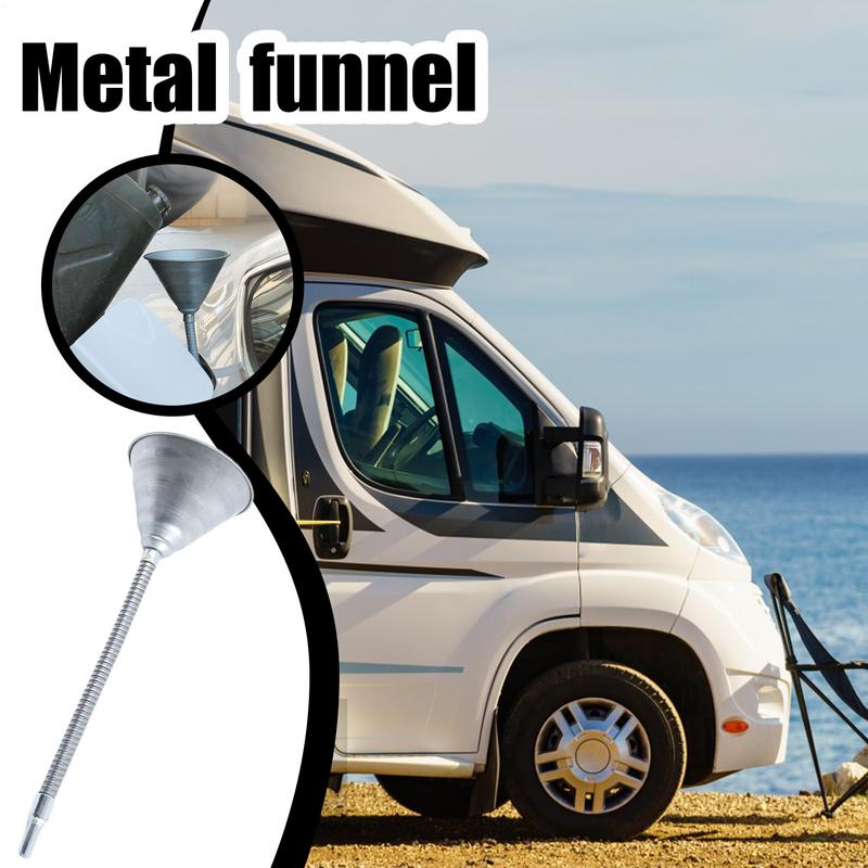 1pcs Metal Funnel Flexible for Car and Motorcycle Emergency Refueling ar Oil Petrol Filling Flexible Hose Pipe Metal Funnel
