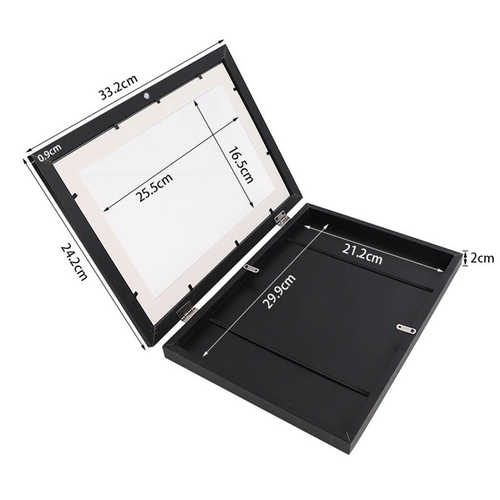Wooden Photo Frame Table Oil Painting Storage Box Kids Art Frames Children Flip Diy Photo Frame