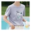 Navava ShorT Sleeve T shirT Simple prinT Round Neck nT1681