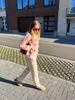 Print Autumn Women Cotton Coat Pink Loose Single Breasted Long Sleeve Female Coats 2023 Winter Fashion Pocket Lady Jacket