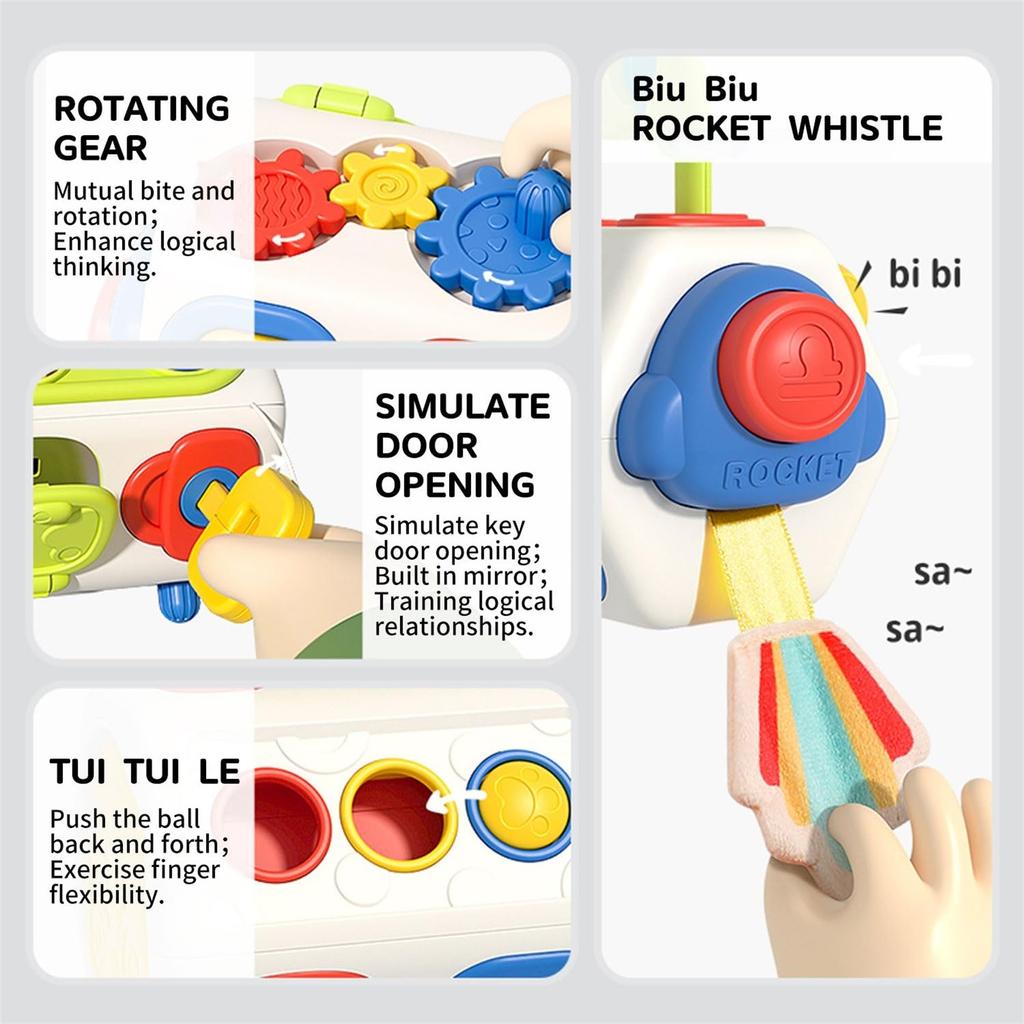 Baby Finger Training Busy Ball Toy Puzzle Early Education Multifunctional Hand Held Ball Polyhedral Busy Ball