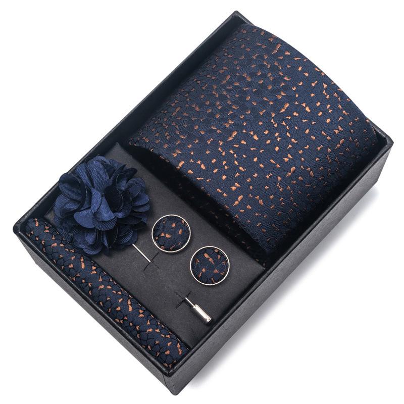 Herren Formale 8cm Krawatte Sechsteiliges Geschenkbox-Set für Bräutigam und Geschäftliche Anlässe