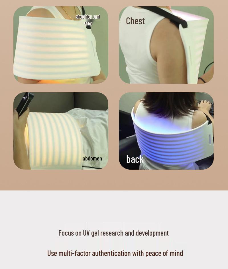 7-Color Silicone PDT LED Photon Skin Rejuvenation Panel with Red Light Waist Belt