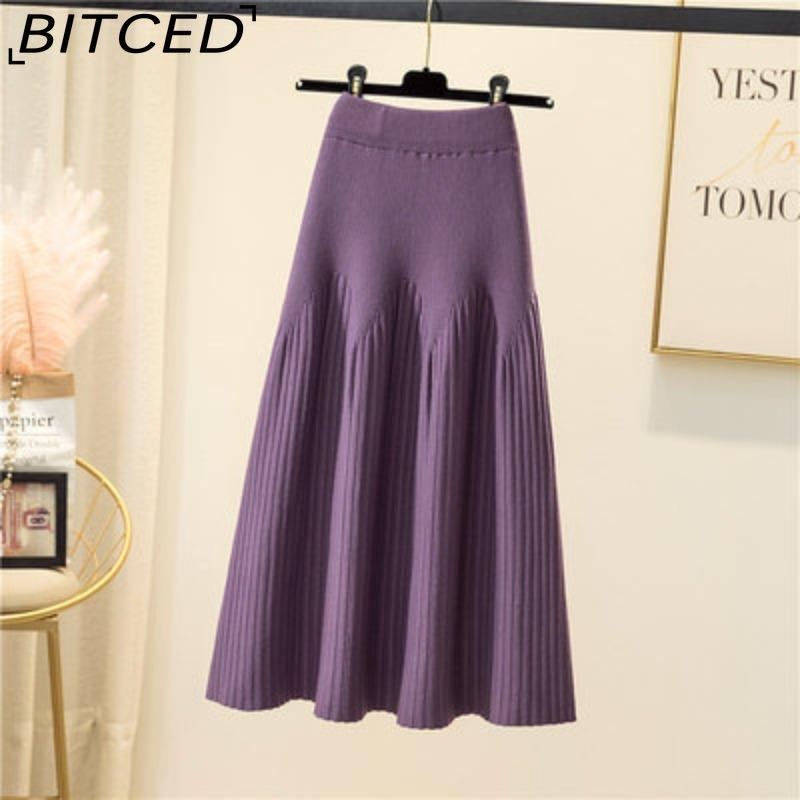 BITCED Damenmode Lässig Einfarbig Druck Sommer Frühlingsrock