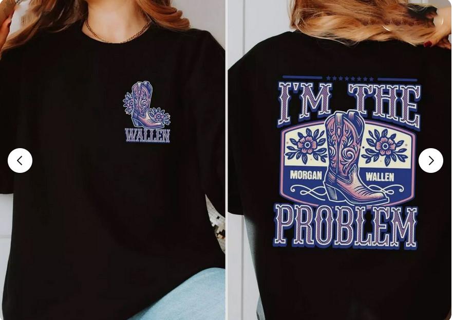 

Morgan Wallen Im The Problem Tour 2026 Two Sided T-Shirt S