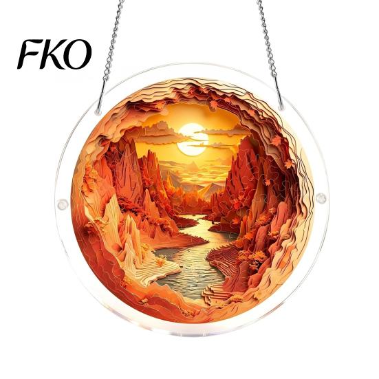 Acryl Puzzle Anhänger Sonnenfänger, Bunter Fensterbehang, 7,48 Zoll Sonnenfänger Sammlerstück Dekoration Schmuckstück, Ideal zum Verschenken Und Heimdekoration 3D