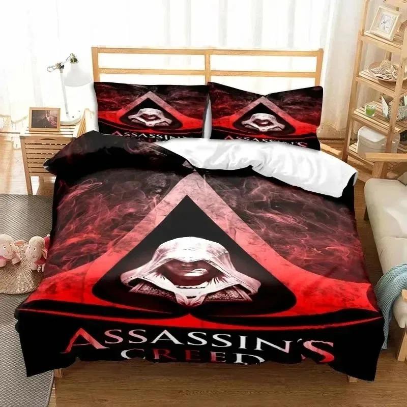 Comforter New Game A-Assassin S Creed Art Bedding Set Gamer Adult Boys Bedroom Single Double King Size Comforter Boys Gift
