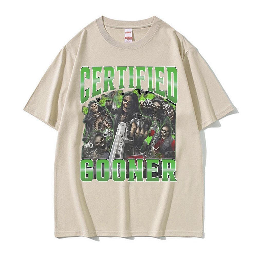 

Сертифицированный Гунер Забавный Скелет Мем Футболки Мужская Одежда Мода Готика Харадзюку Футболка Мужская Оверсайз Высокое Качество Футболка XXXL хаки