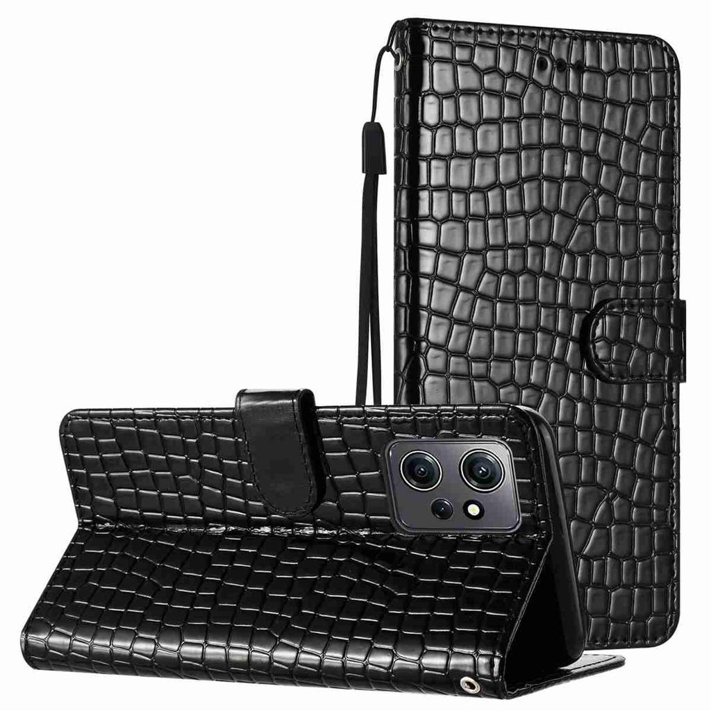 Krokodil-Mode-Handyhülle für Xiaomi Redmi Serie. Redmi Note 14/Note 12/13C/14C/Xiaomi 14T..., Geldbörse aus Kunstleder mit Kartenfächern & stoßfest