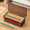 Simple Plastic Pencil Case Transparent Black Multi-functional Stationery Storage Box Pen Box School Office