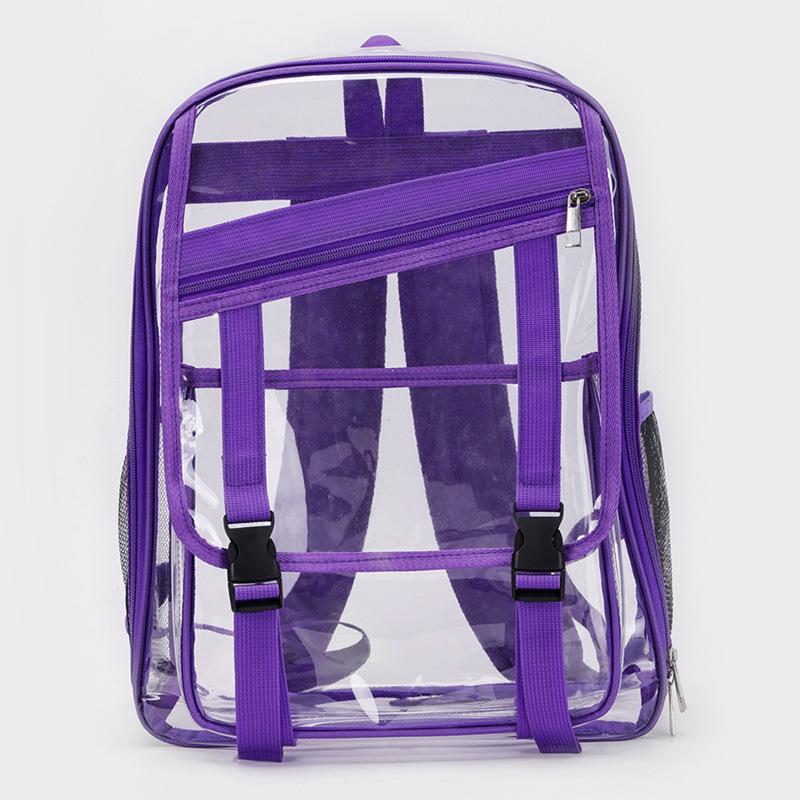 PVC Transparent Shoulder Bag Unisex Rucksack Simple Large Portable Backpacks Multifunctional Waterproof Male Female Knapsack Sac