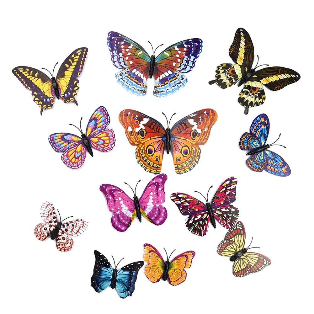 Butterfly Wall Stickers Home Bedroom Living Room Mirror Set Background