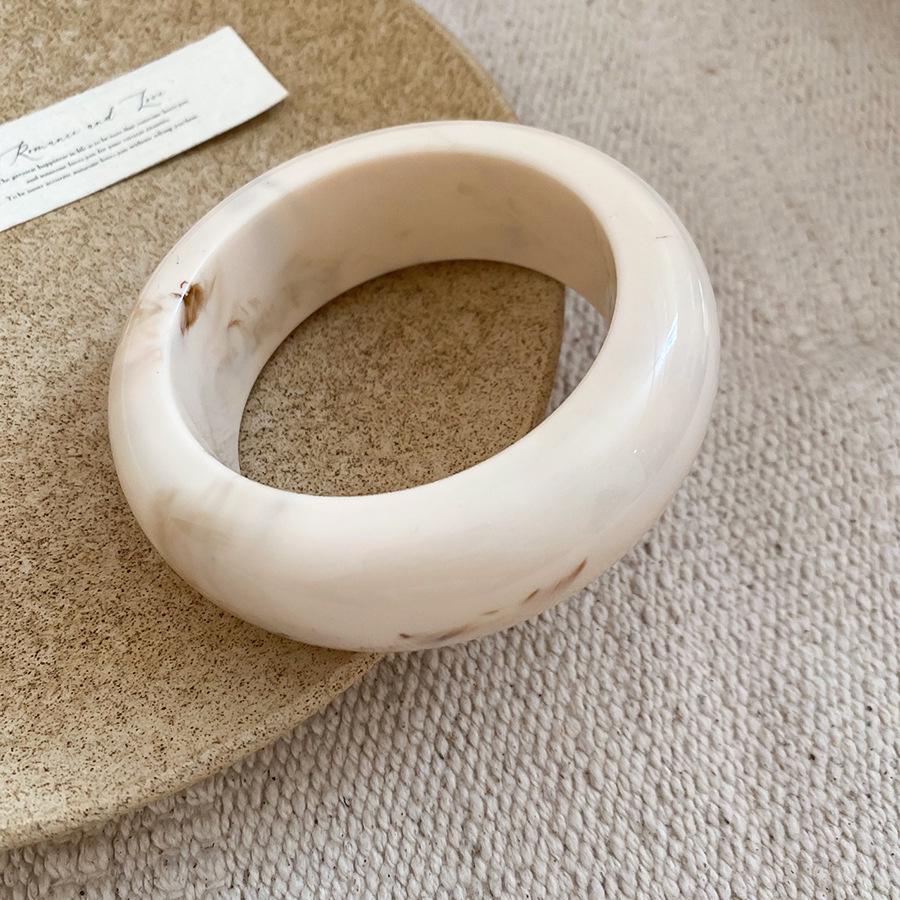 Europejski i Amerykański Akrylowy Geometryczny Okrągły Bransoletka - Luksusowa Wysokiej Klasy Przesadzona Biżuteria Ręczna