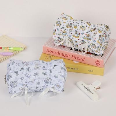 Drawstring Bowknot Pen Bag Multilayer Multifunctional Pencil Case Large Capacity Stationery Storing Bag School Office