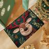 Christmas Cute Elk Door Mat 23.6 X 17.5 Inch Soft Washable Christmas Decorations Doormat Kitchen Bathroom Home Welcome Mat