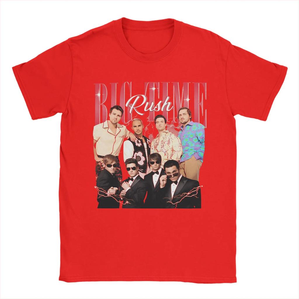 Y2K Lustige T-Shirts Big Time Rush Band T-Shirt Druck Baumwoll-T-Shirts für Männer Mode Bedrucktes T-Shirt Kurzärmelig Unisex