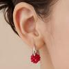 HAS HU006 Red Beads Ball Earrings