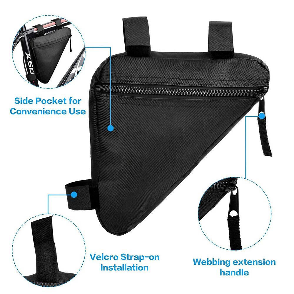 Bicycle Triangle Tool Kit Bag Front Tube Frame Saddle Storage Bag Waterproof Pouch Durable Bike Bag