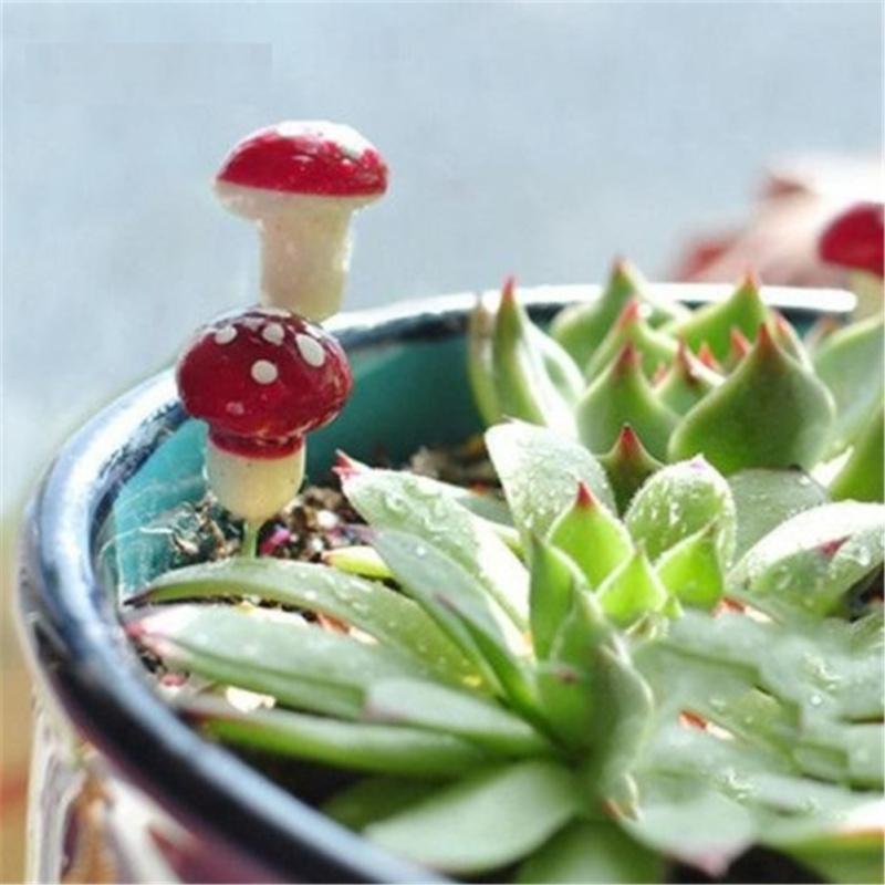 20pcs Foam Miniature Mushroom Craft Garden Flower  Pot Mini Decoration