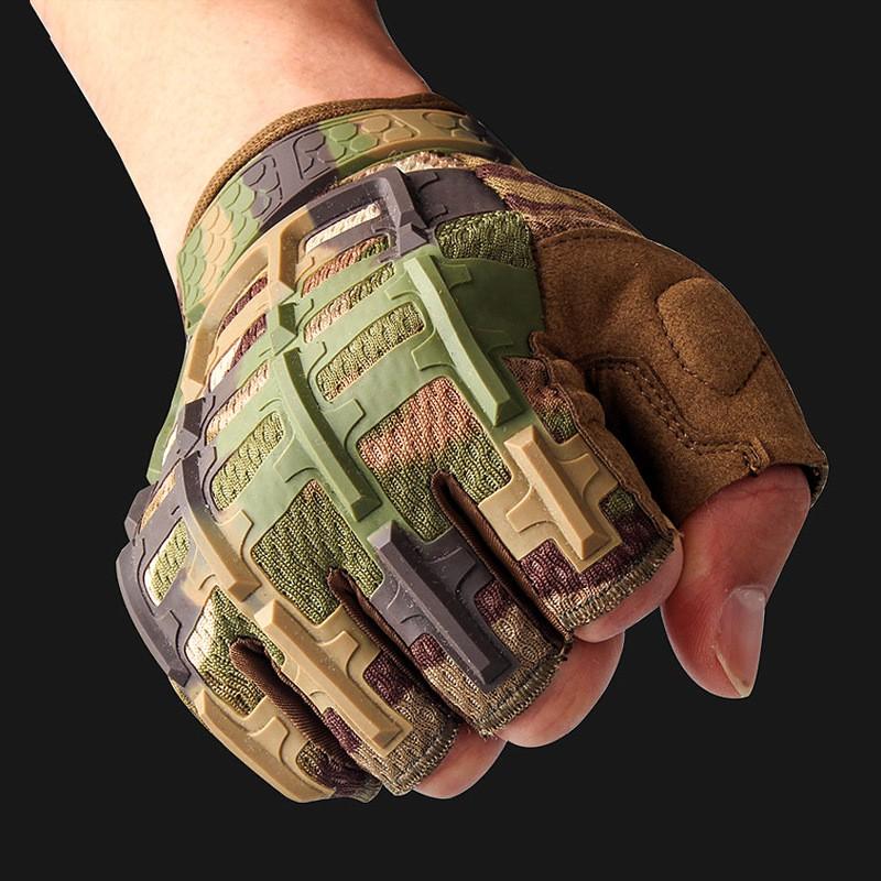 Tactical Half-Finger Cycling Gloves Outdoor Sports Motorcycle Riding Fitness Training Anti-Slip Durable Touchscreen