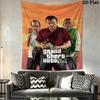 Grand Theft Auto Wall Tapestry Aesthetic Wall Hanging Printed Fabric Blanket Decorative Tapestries for Bedroom Living Room Home Decor