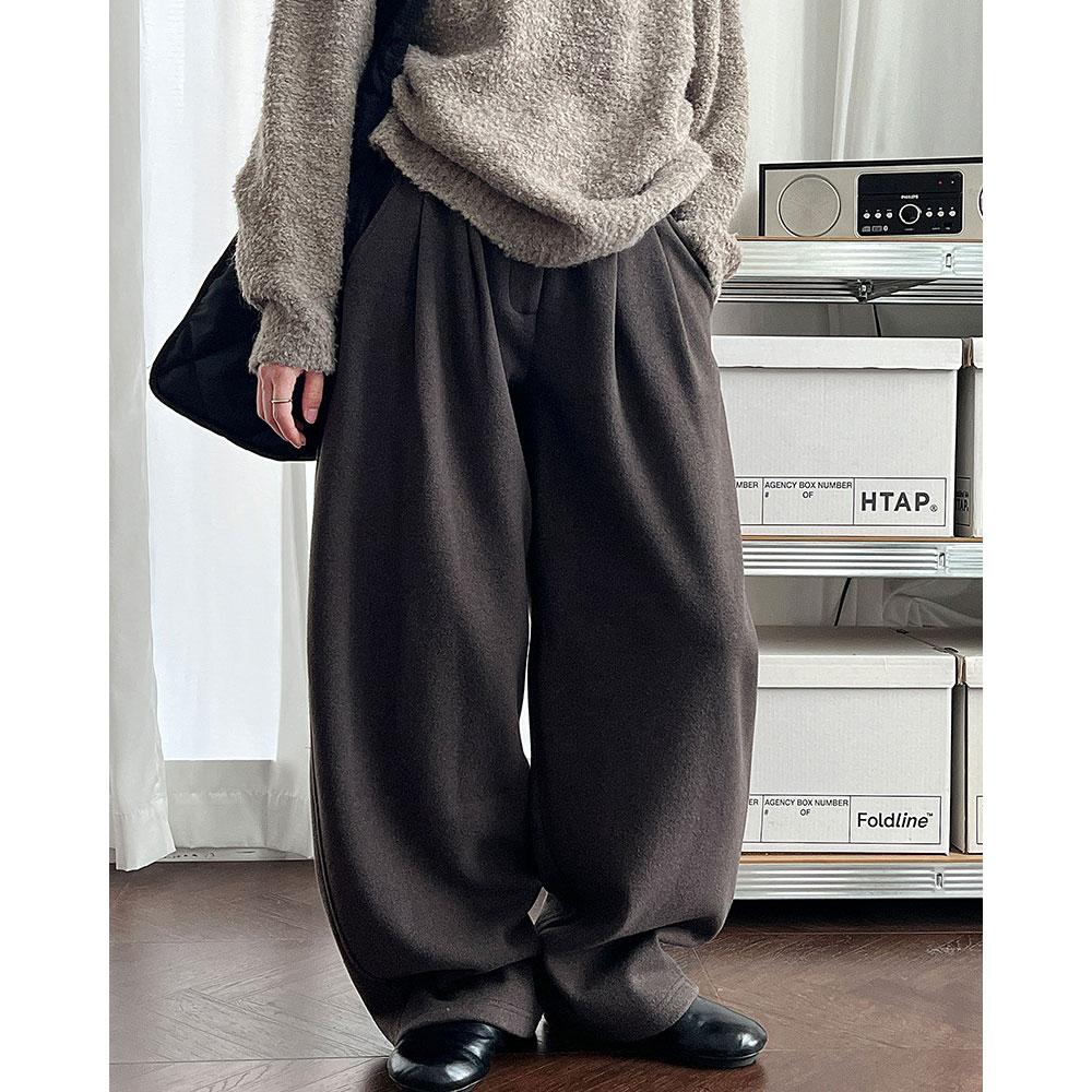 

Женские Зимние Осенние Плотные Брюки с Высокой Посадкой и Широкими Штанинами Теплые Шерстяные Брюки Модная Одежда Винтажные Брюки Женские Брюки L кофейный