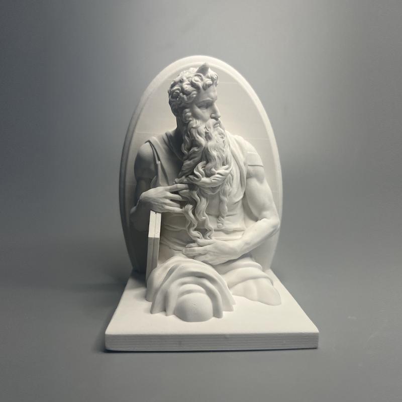 

20 Creative White Plaster Figurine Sculpture Craft Desktop Ornament Abstract Half-Body Male Statue Indoor Living Room Decoration