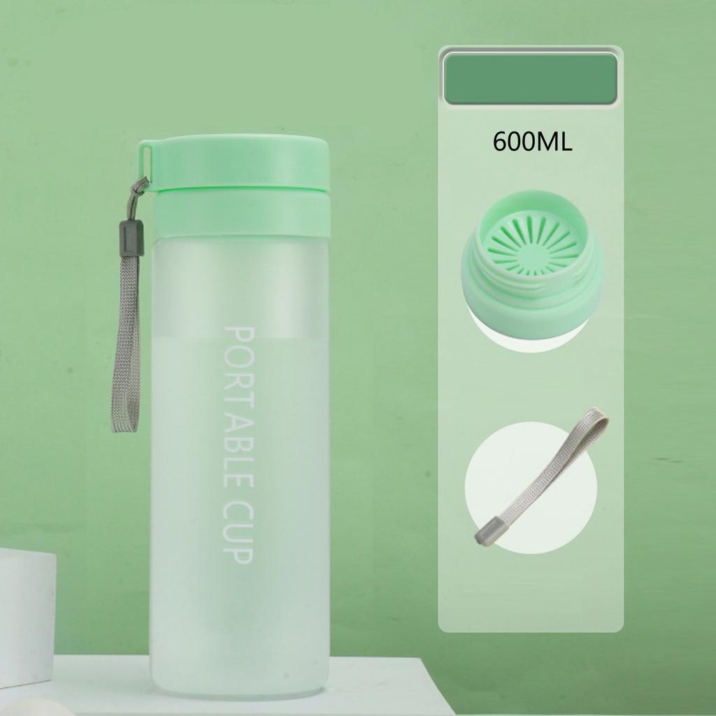 600ml Sports Water Bottle Portable Large Capacity Cup Summer Ice Cold Water Jug
