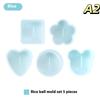 Cartoon Triangular Sushi Kit - 1Set Maker Sushi Mold Onigiri Rice Ball Food Press Japanese DIY Tools for Kitchen Bento