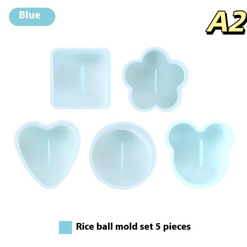 Cartoon Triangular Sushi Kit - 1Set Maker Sushi Mold Onigiri Rice Ball Food Press Japanese DIY Tools for Kitchen Bento