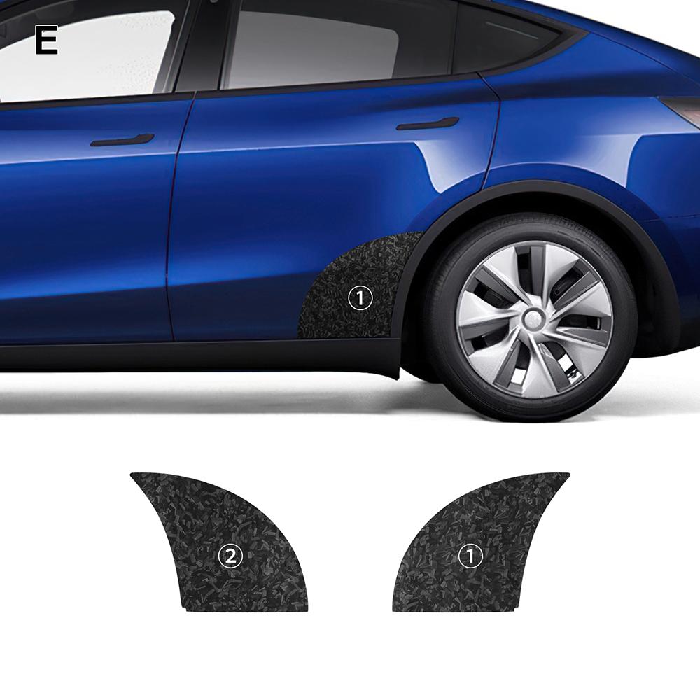Carbon Fiber Pattern Car B Pillars Film For Tesla Model Y Juniper Modely 2025 2026 Paint Protection Anti-scratch Accessories