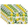 Strawberry Thief William Morris Placemats Set of 6, Floral Bird Washable Linen Place Mat Heat Resistant Non Slip Kitchen Dining Table Mats 12x18 Inch