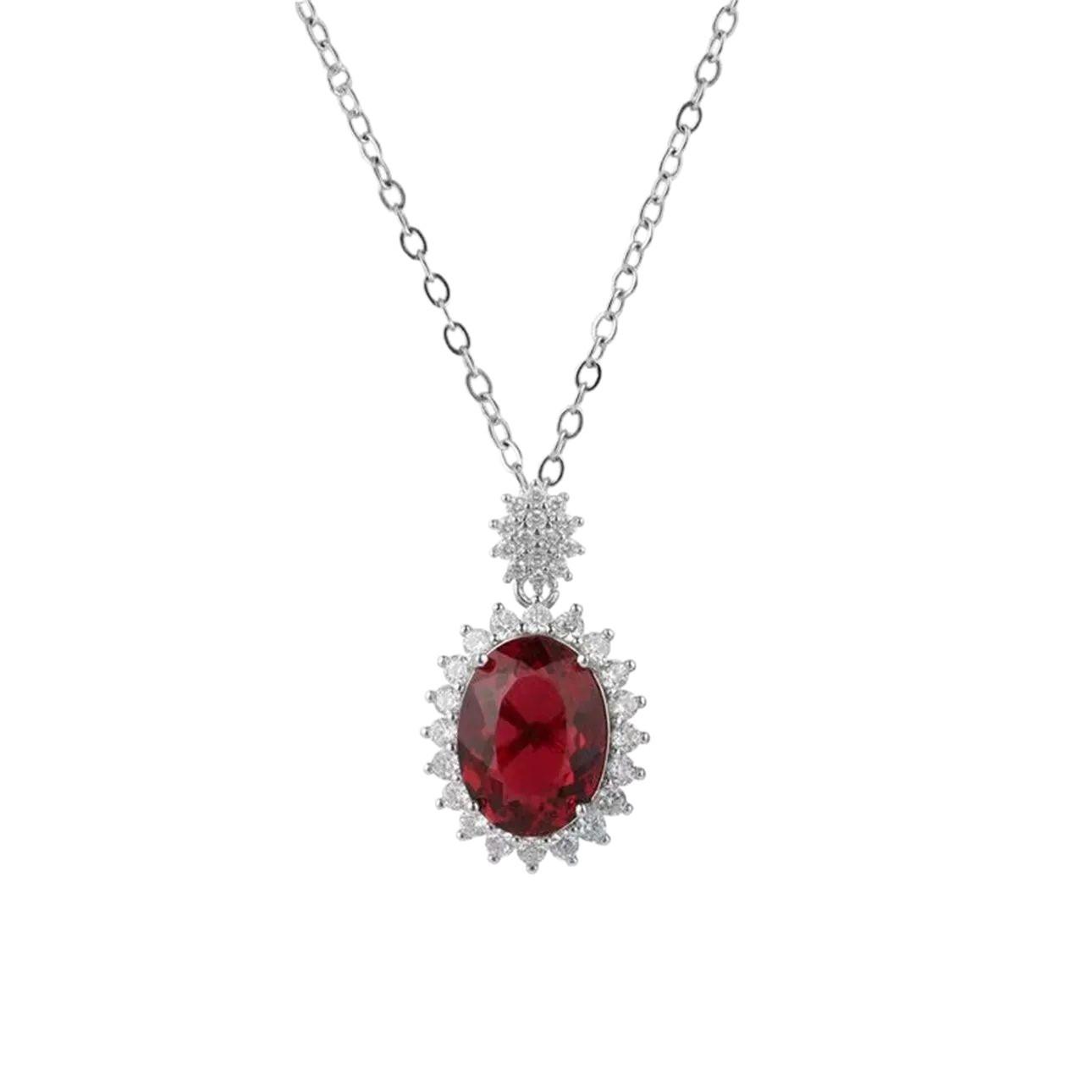 Unisex Oval Red Brick Pendant with High-Quality Alloy Material