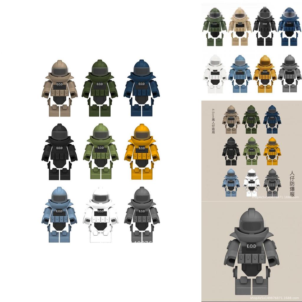Compatible Minifigure Swat Doll Moc Bomb Squad Armor Third Party Military Eod Suit Accessories