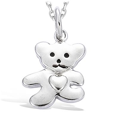 [H2642] - Silberanhänger 'Teddy' versilbert (rhodiniert) - 12x15 mm