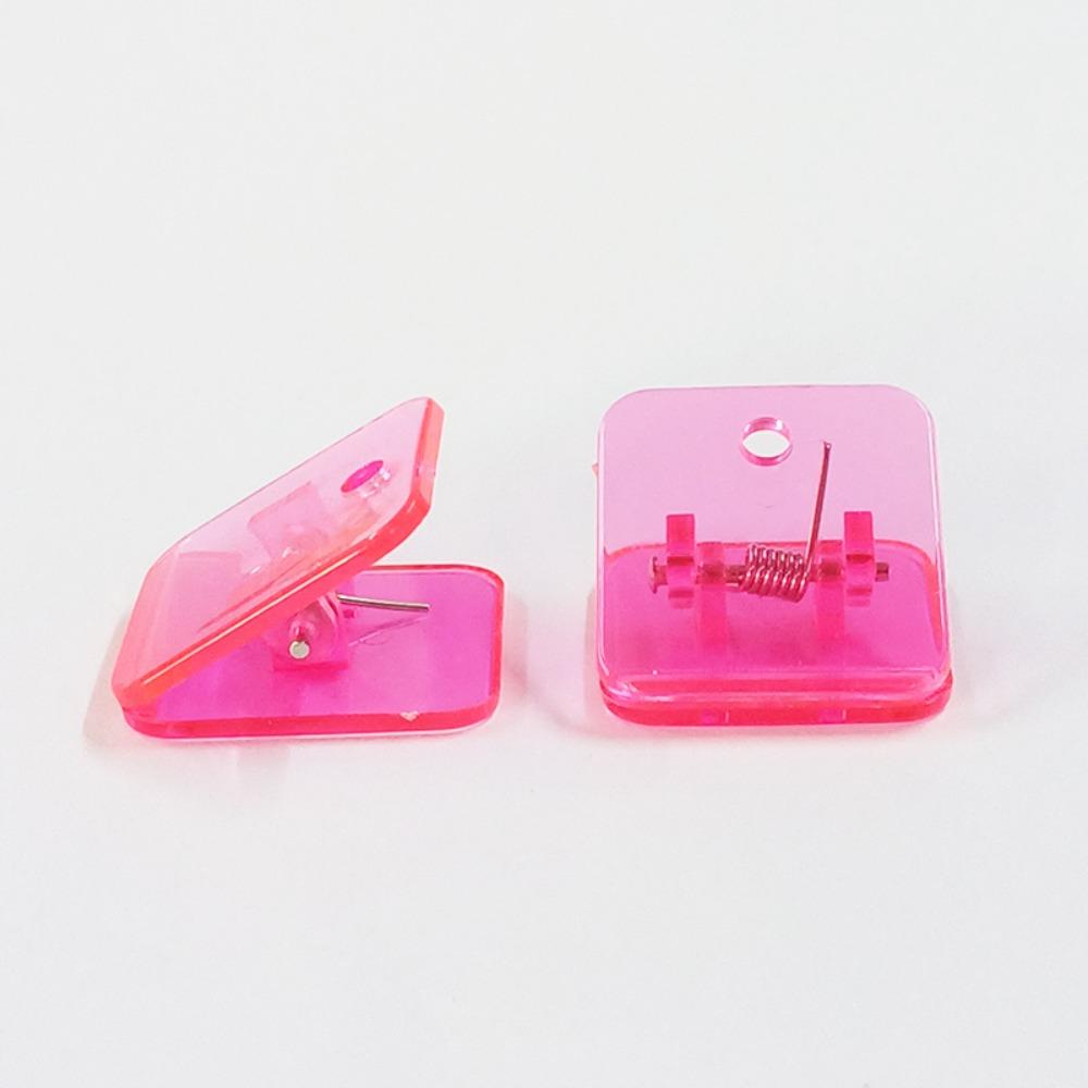10pcs Square Letter Paper Clip Acrylic Document Folder Reusable Ticket Holder Students