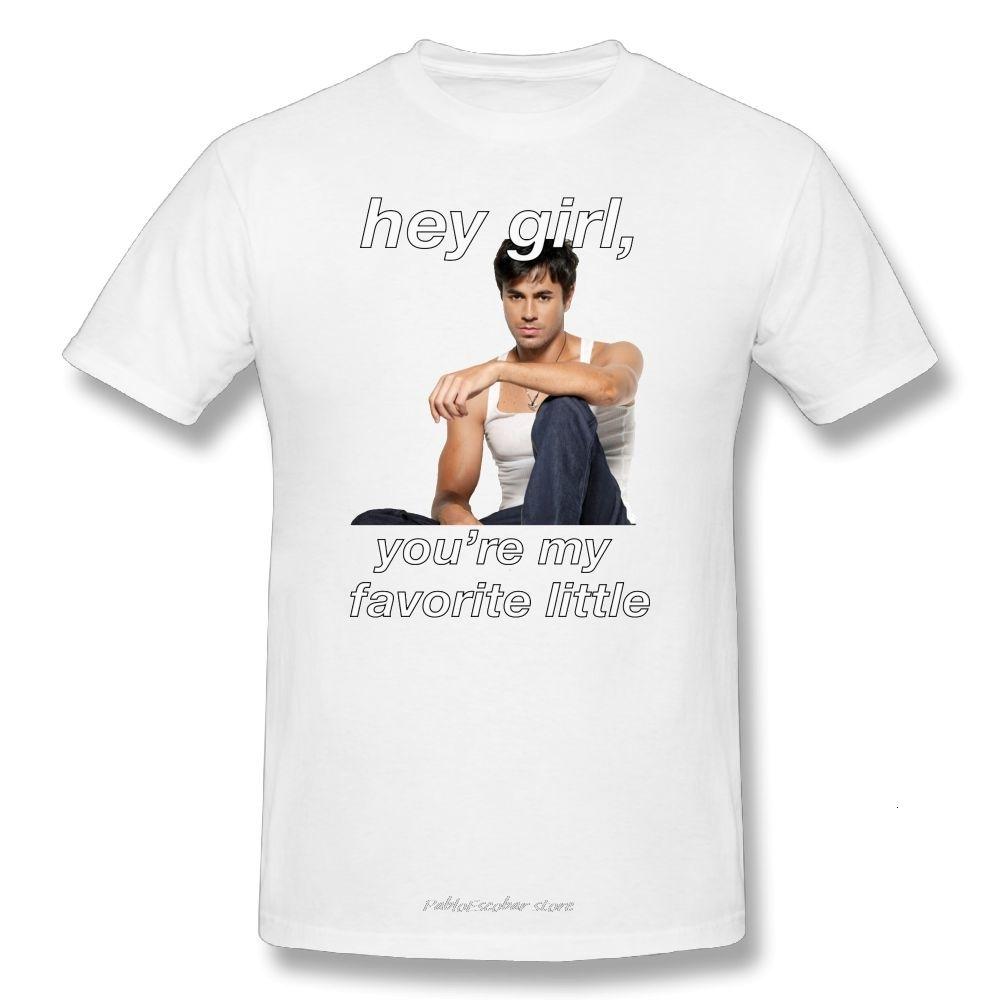 Enrique Iglesias Music Tee Shirt Hey Girl Meme Enrique Iglesias Cotton T Shirt Men Short Sleeve 6XL T Shirts S